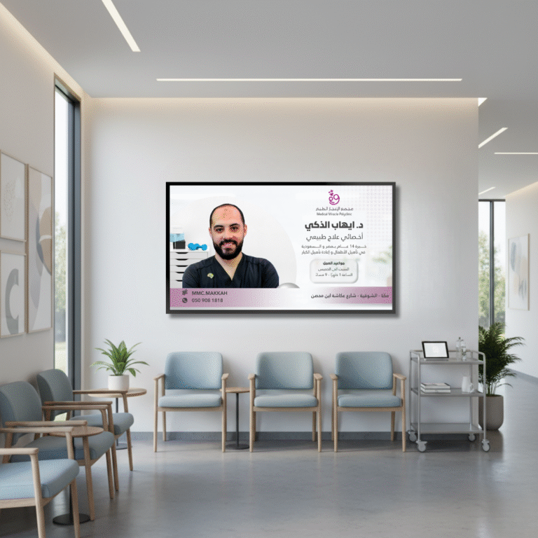 medical tv screen mockup